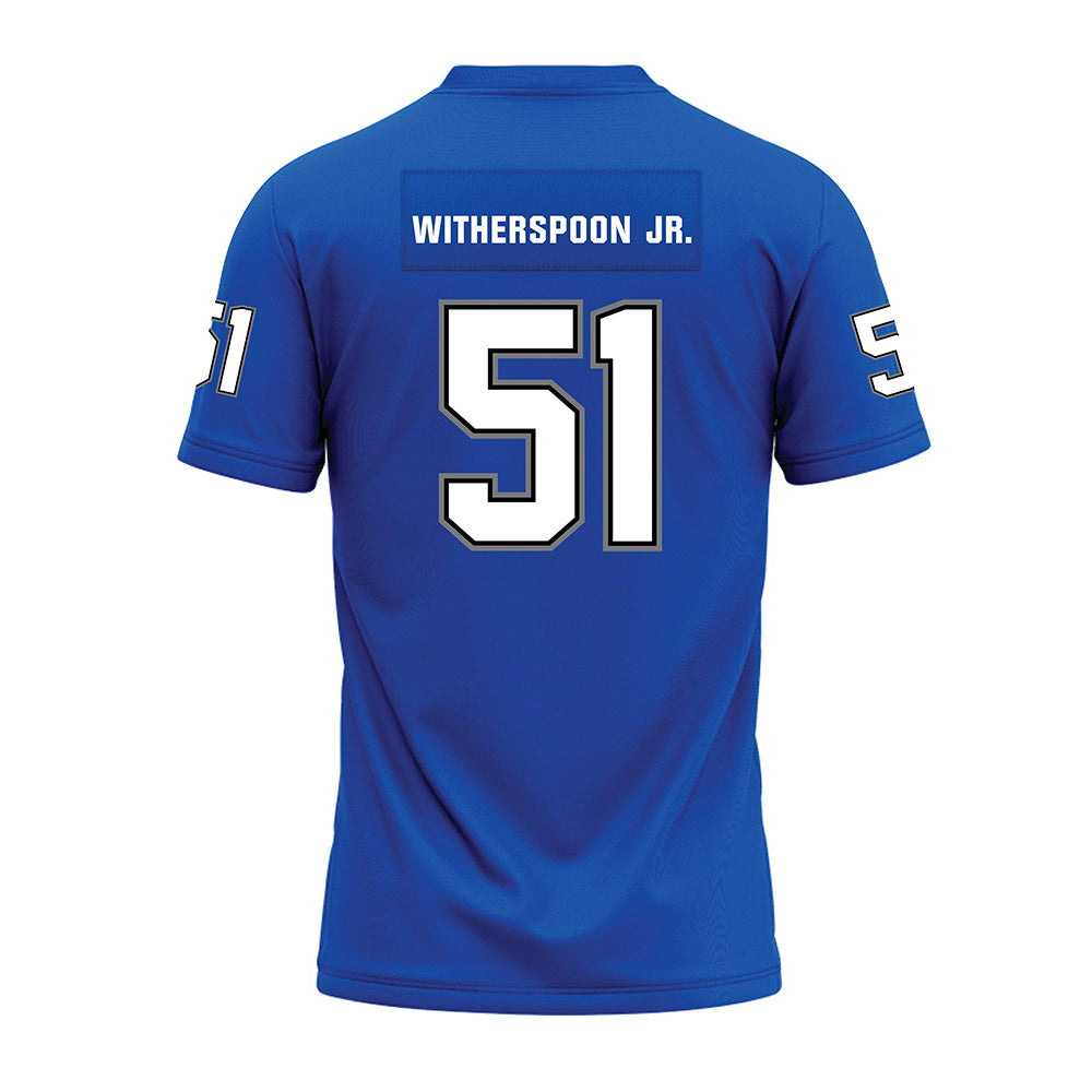 Buffalo - NCAA Football : Anwar Witherspoon Jr. - Blue Premium Football Jersey-1