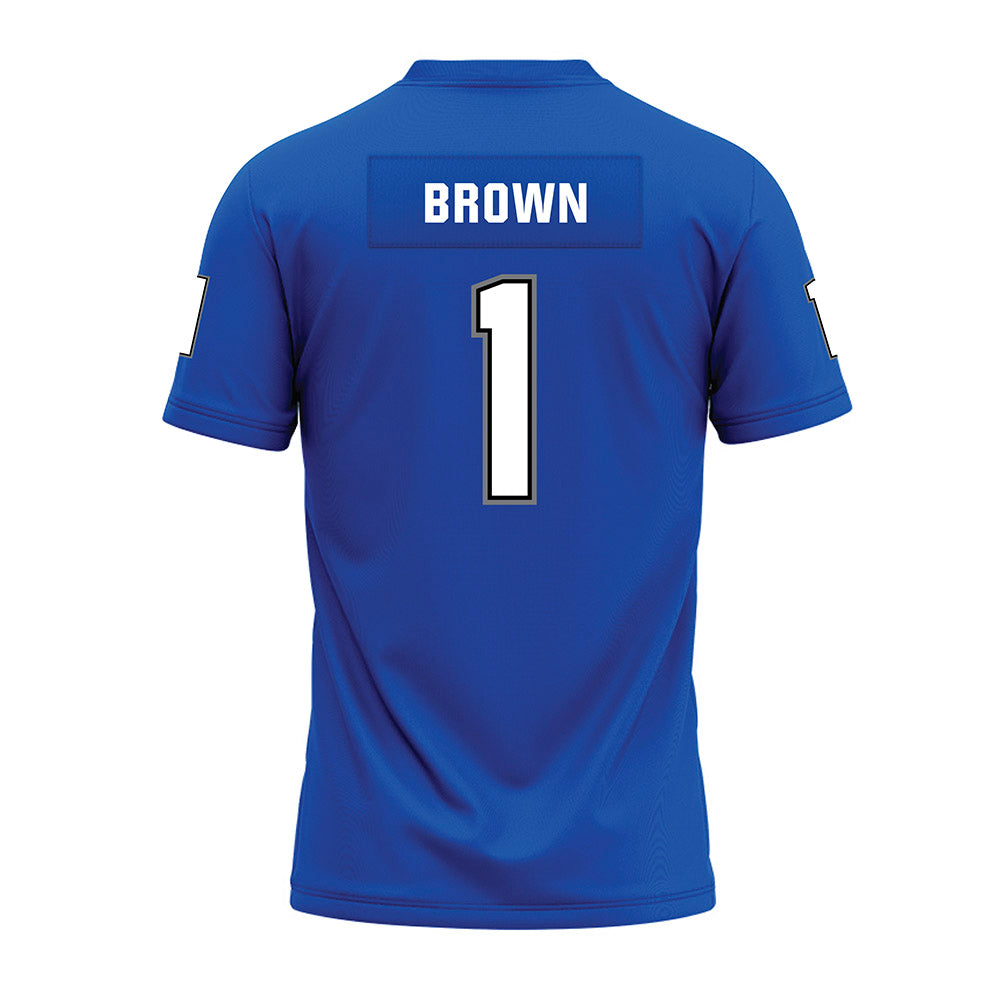 Buffalo - NCAA Football : Saveon Brown - Blue Premium Football Jersey-1