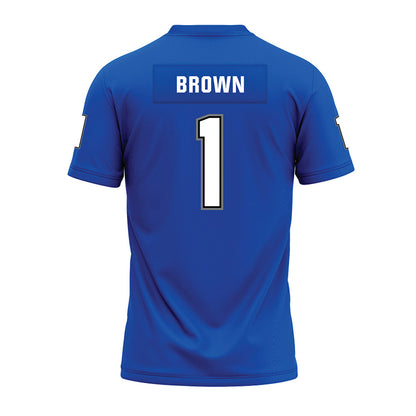 Buffalo - NCAA Football : Saveon Brown - Blue Premium Football Jersey-1