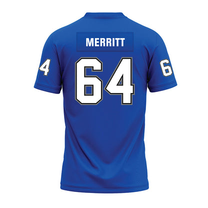 Buffalo - NCAA Football : Jake Merritt - Blue Premium Football Jersey-1