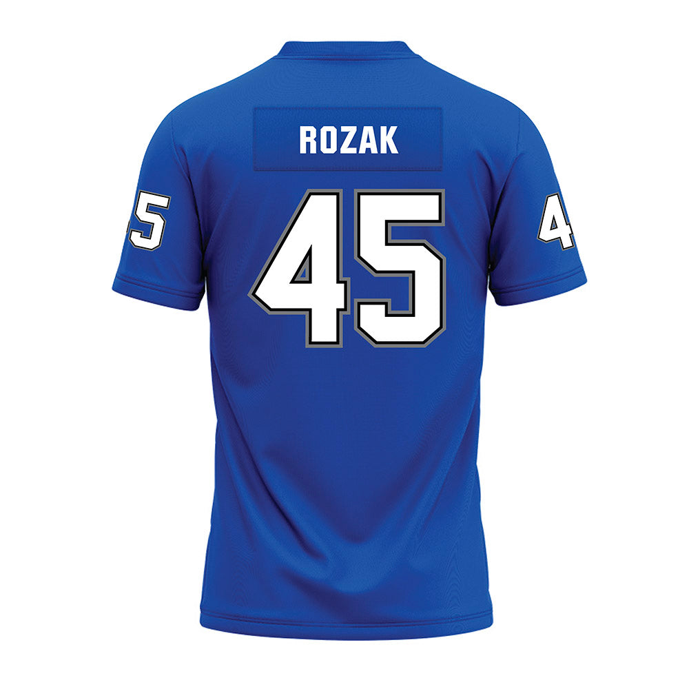 Buffalo - NCAA Football : Stone Rozak - Blue Premium Football Jersey-1