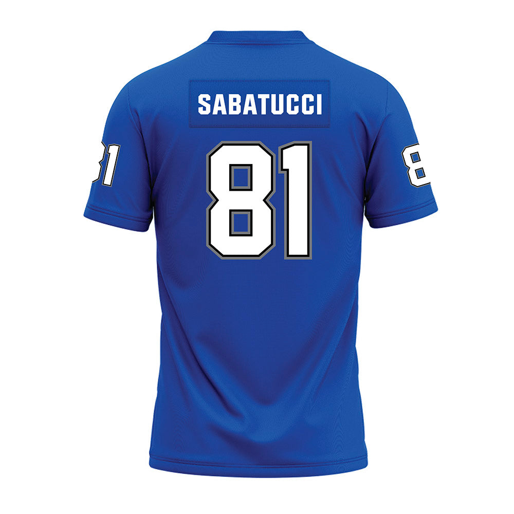 Buffalo - NCAA Football : TJ Sabatucci - Blue Premium Football Jersey-1