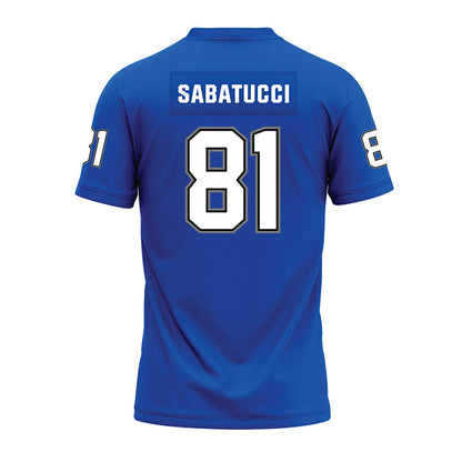 Buffalo - NCAA Football : TJ Sabatucci - Blue Premium Football Jersey-1
