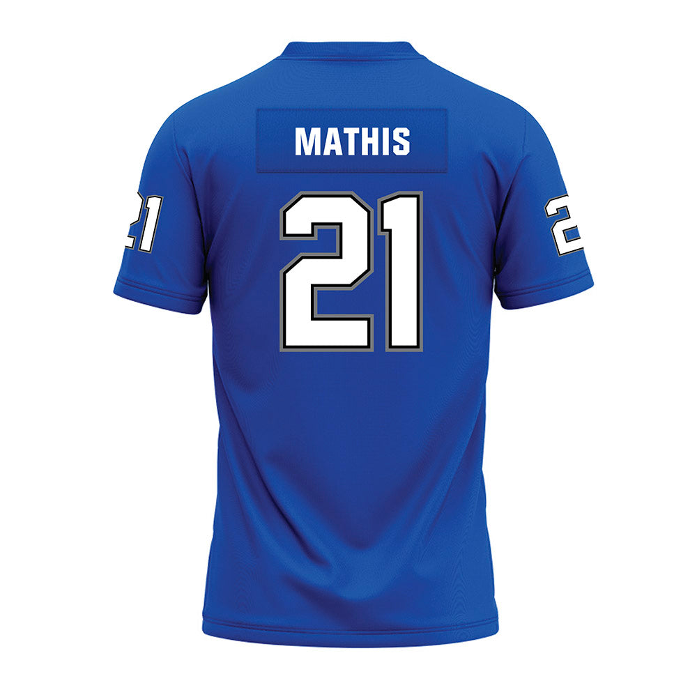 Buffalo - NCAA Football : Devare Mathis - Blue Premium Football Jersey-1