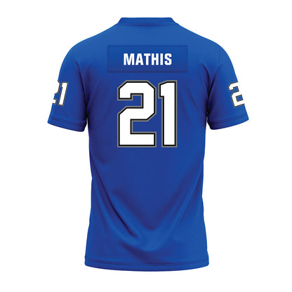 Buffalo - NCAA Football : Devare Mathis - Blue Premium Football Jersey-1