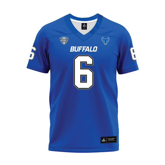 Buffalo - NCAA Football : Chance Morrow - Blue Premium Football Jersey