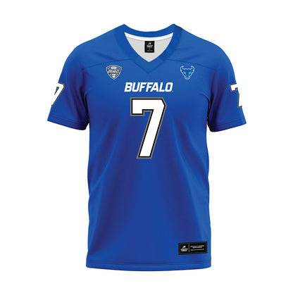 Buffalo - NCAA Football : Jason Wright - Blue Premium Football Jersey-0