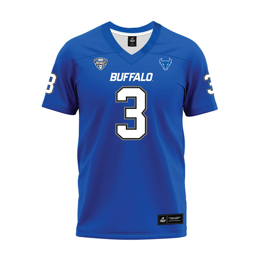 Buffalo - NCAA Football : Oliver Bridges - Blue Premium Football Jersey