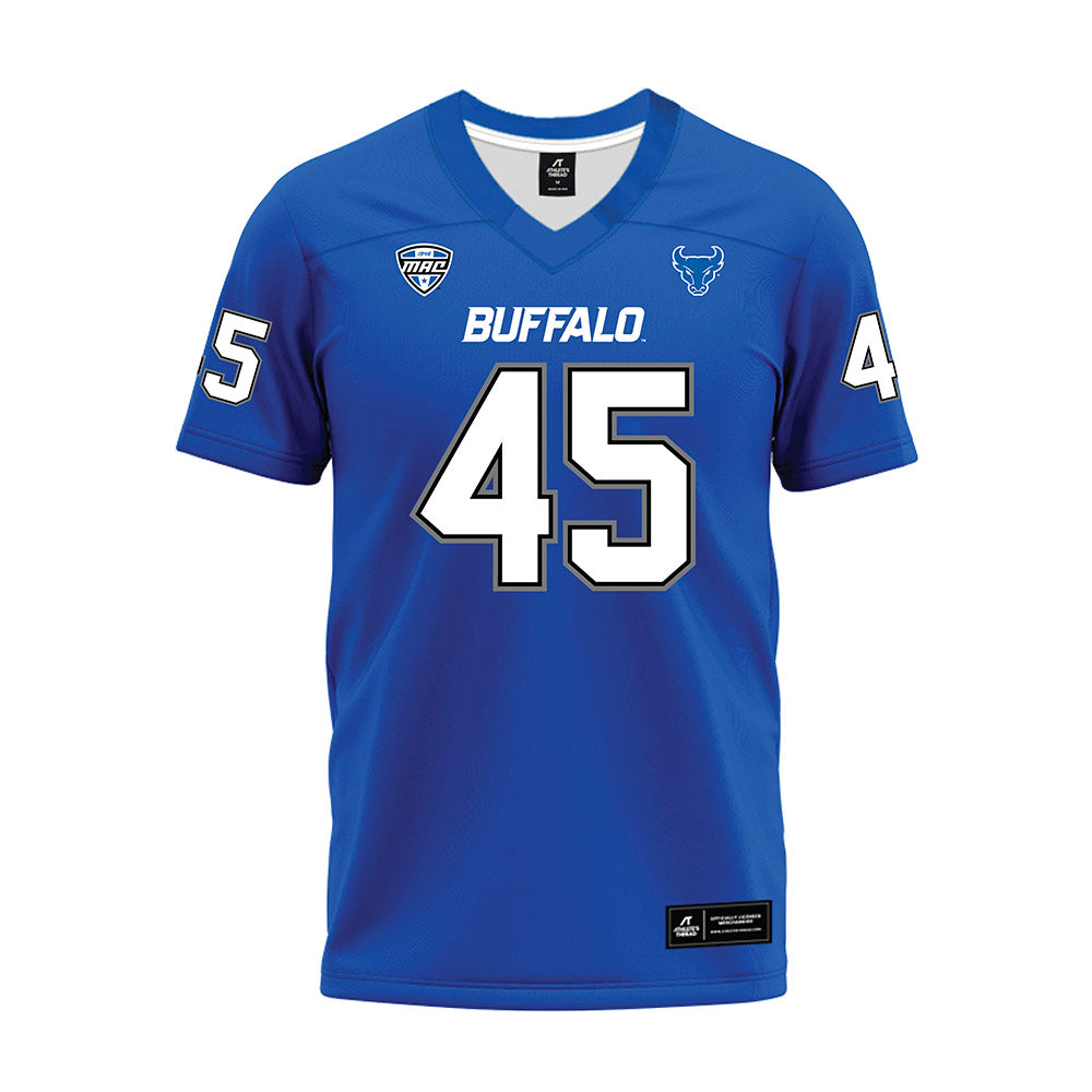Buffalo - NCAA Football : Stone Rozak - Blue Premium Football Jersey-0