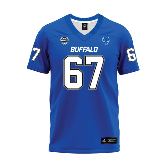 Buffalo - NCAA Football : Alex Heininger - Blue Premium Football Jersey