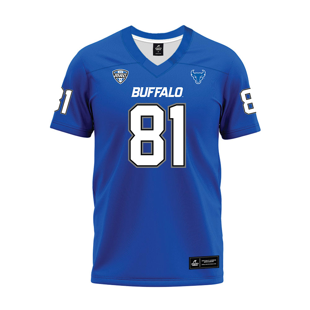 Buffalo - NCAA Football : TJ Sabatucci - Blue Premium Football Jersey-0