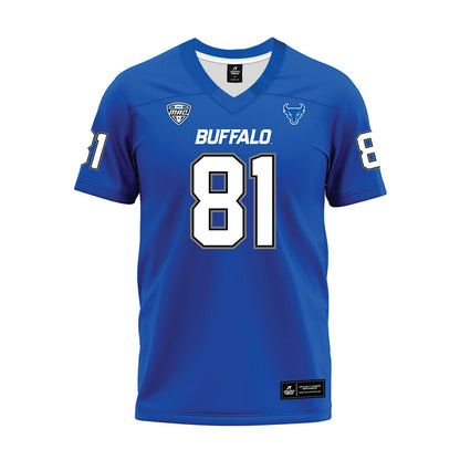 Buffalo - NCAA Football : TJ Sabatucci - Blue Premium Football Jersey-0
