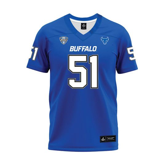 Buffalo - NCAA Football : Tyrone Davis - Blue Premium Football Jersey-0