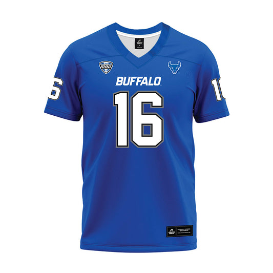 Buffalo - NCAA Football : Elijah Holmes - Blue Premium Football Jersey-0