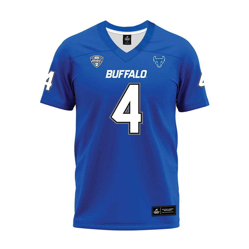 Buffalo - NCAA Football : Messiah Burch - Blue Premium Football Jersey-0