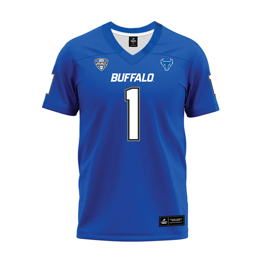 Buffalo - NCAA Football : Saveon Brown - Blue Premium Football Jersey-0