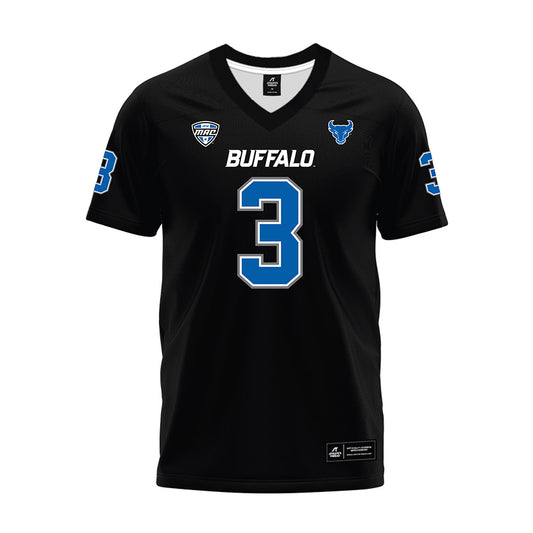 Buffalo - NCAA Football : Pat Clacks III - Black Premium Football Jersey-0