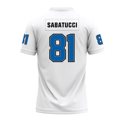 Buffalo - NCAA Football : TJ Sabatucci - White Premium Football Jersey-1