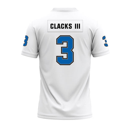 Buffalo - NCAA Football : Pat Clacks III - White Premium Football Jersey-1
