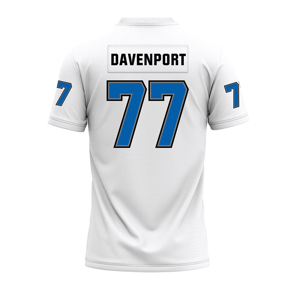 Buffalo - NCAA Football : Jackson Davenport - White Premium Football Jersey-1