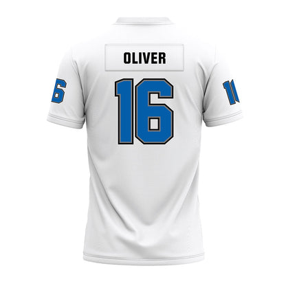 Buffalo - NCAA Football : Caleb Oliver - White Premium Football Jersey-1