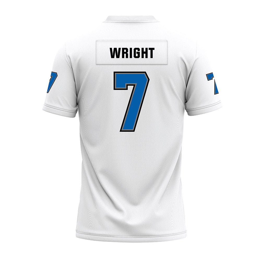 Buffalo - NCAA Football : Jason Wright - White Premium Football Jersey-1