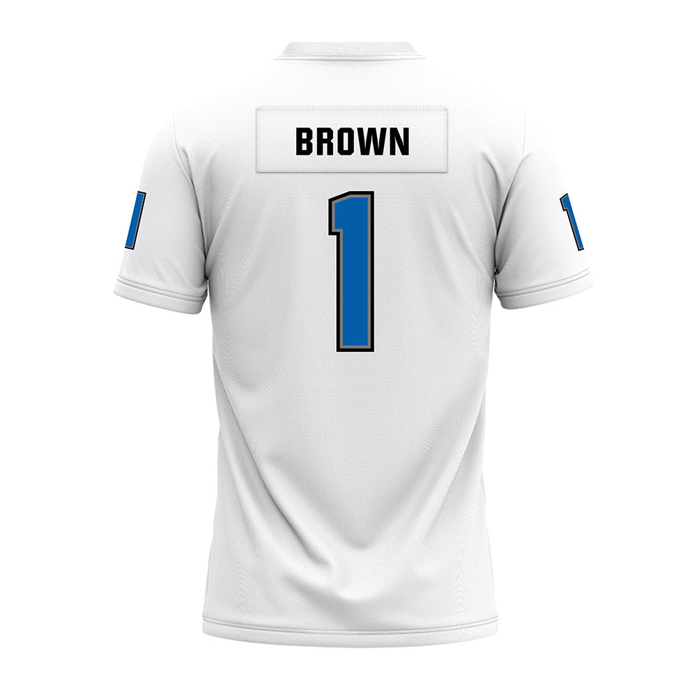 Buffalo - NCAA Football : Saveon Brown - White Premium Football Jersey-1