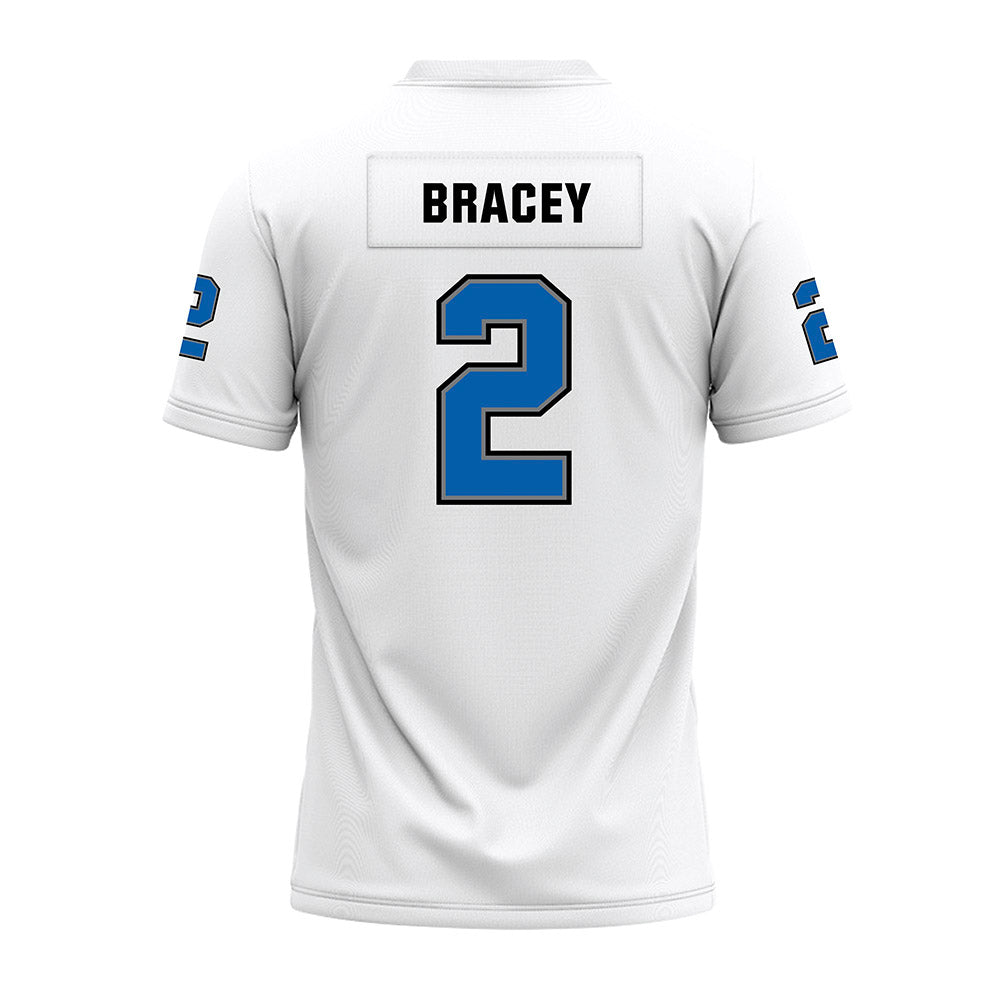 Buffalo - NCAA Football : Stevie Bracey - White Premium Football Jersey-1