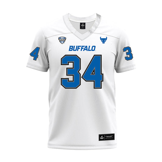 Buffalo - NCAA Football : Jonathan Rousseau - White Premium Football Jersey-0