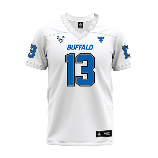 Buffalo - NCAA Football : Joey Cheshire - White Premium Football Jersey-0