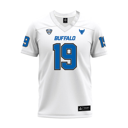 Buffalo - NCAA Football : Mathew Hilty - White Premium Football Jersey