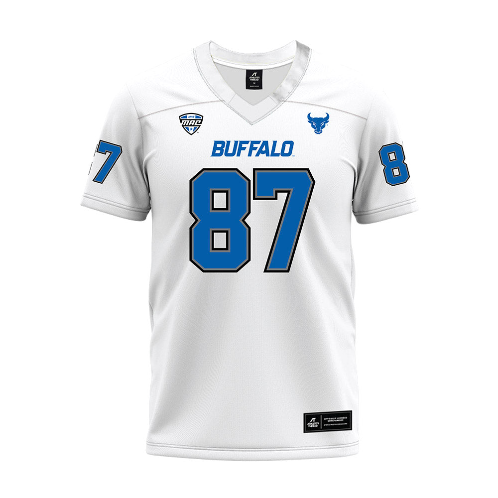 Buffalo - NCAA Football : Trevor Wilson - White Premium Football Jersey-0