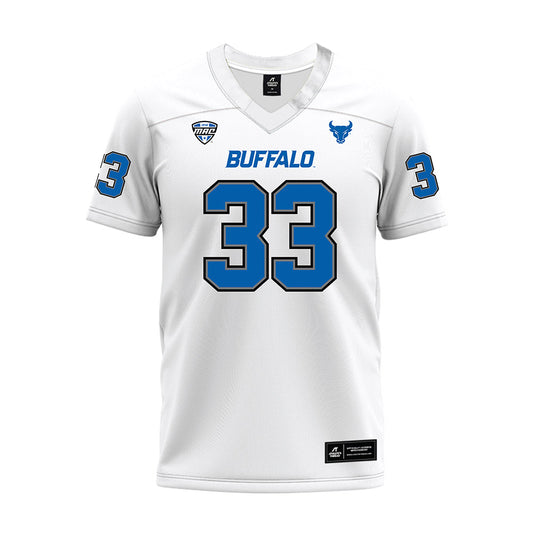 Buffalo - NCAA Football : Jordan Owens - White Premium Football Jersey-0