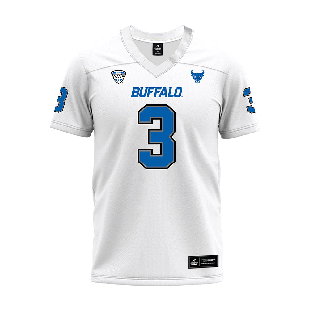 Buffalo - NCAA Football : Pat Clacks III - White Premium Football Jersey-0