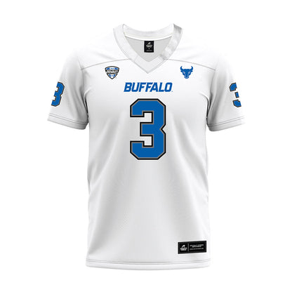 Buffalo - NCAA Football : Pat Clacks III - White Premium Football Jersey-0