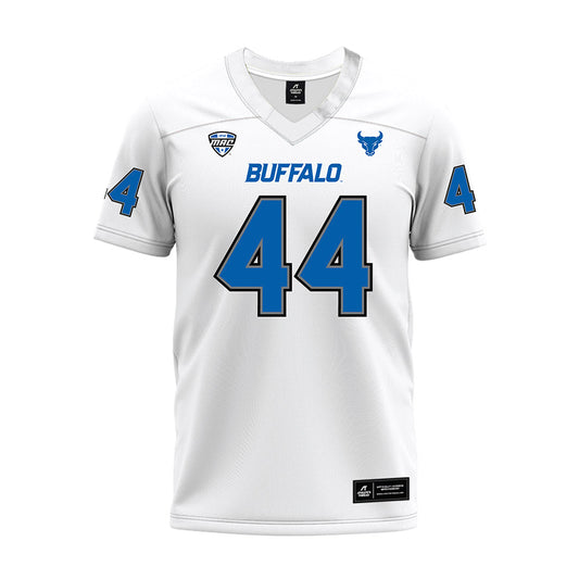 Buffalo - NCAA Football : Zach Bergmann - White Premium Football Jersey-0