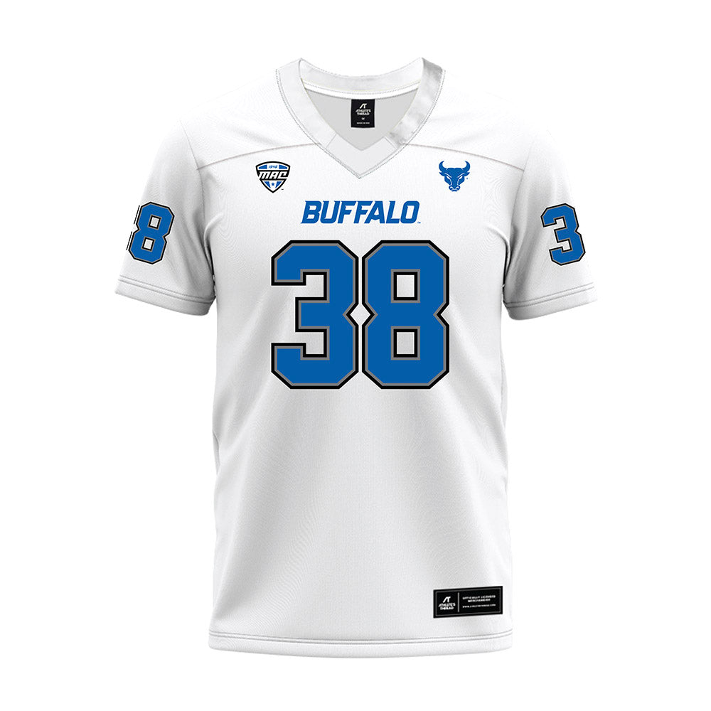 Buffalo - NCAA Football : Dylan Cleary - White Premium Football Jersey-0