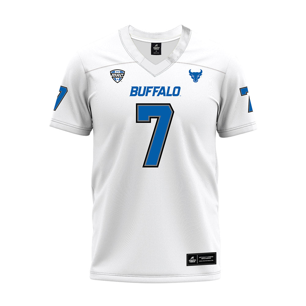 Buffalo - NCAA Football : Jason Wright - White Premium Football Jersey-0