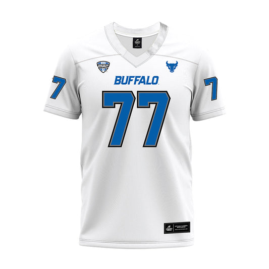 Buffalo - NCAA Football : Jackson Davenport - White Premium Football Jersey-0