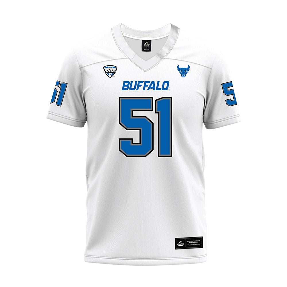 Buffalo - NCAA Football : Tyrone Davis - White Premium Football Jersey-0