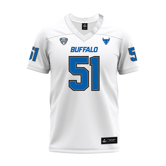 Buffalo - NCAA Football : Tyrone Davis - White Premium Football Jersey-0