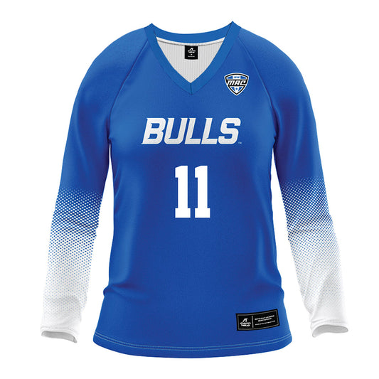 Buffalo - NCAA Women's Volleyball : Emerson Matthews - Blue Volleyball Jersey-0