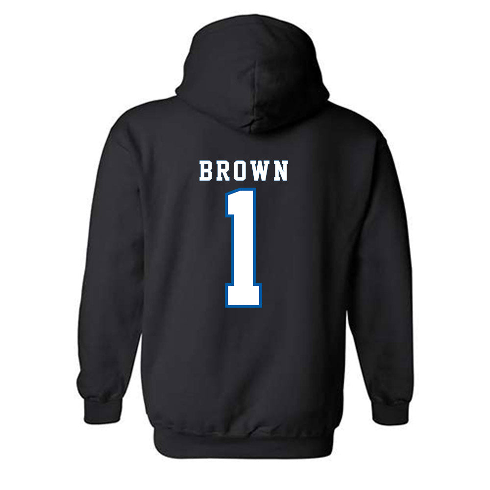 Buffalo - NCAA Football : Saveon Brown - Classic Shersey Hooded Sweatshirt-1