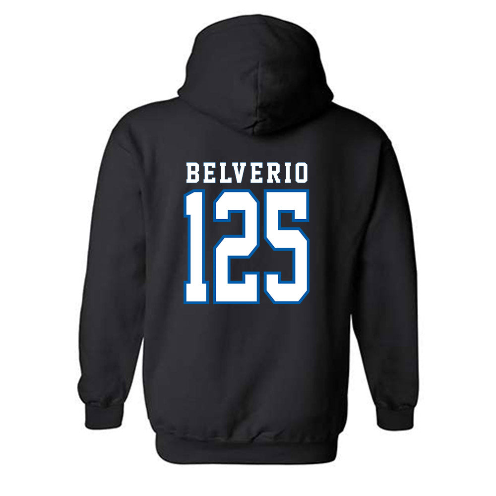 Buffalo - NCAA Wrestling : Zachary Belverio - Classic Shersey Hooded Sweatshirt-1