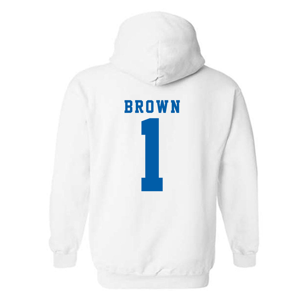 Buffalo - NCAA Football : Saveon Brown - Classic Shersey Hooded Sweatshirt-1