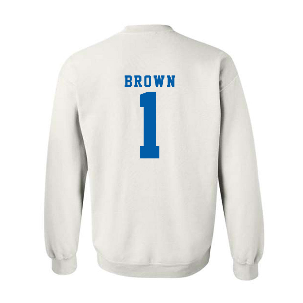 Buffalo - NCAA Football : Saveon Brown - Classic Shersey Crewneck Sweatshirt-1