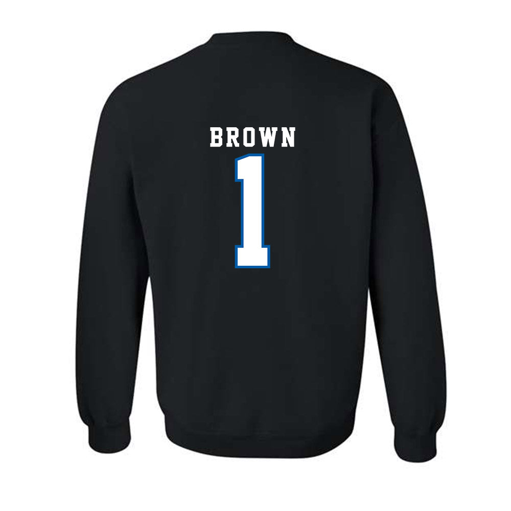 Buffalo - NCAA Football : Saveon Brown - Classic Shersey Crewneck Sweatshirt-1