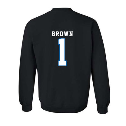 Buffalo - NCAA Football : Saveon Brown - Classic Shersey Crewneck Sweatshirt-1