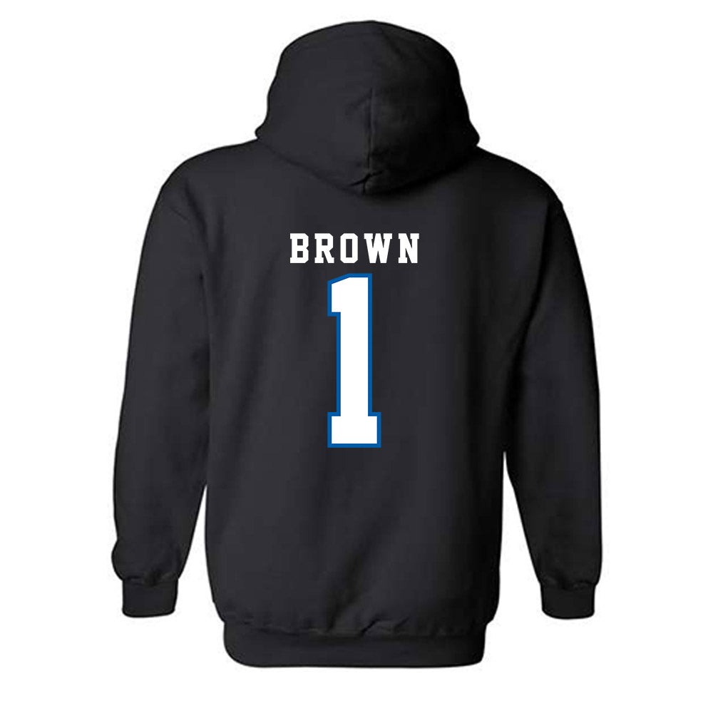 Buffalo - NCAA Football : Saveon Brown - Classic Shersey Hooded Sweatshirt-1