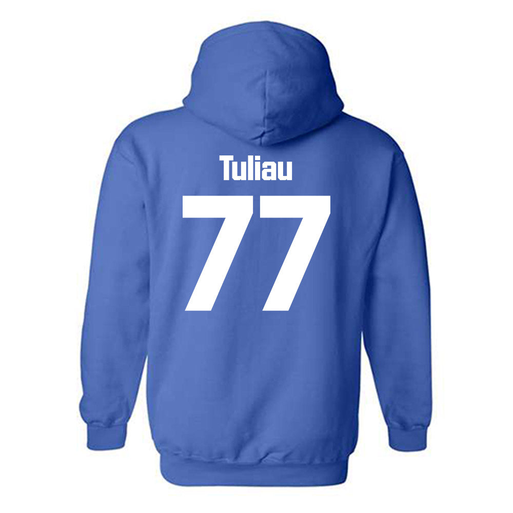 SJSU - NCAA Football : Daniel Tuliau - Classic Shersey Hooded Sweatshirt-1